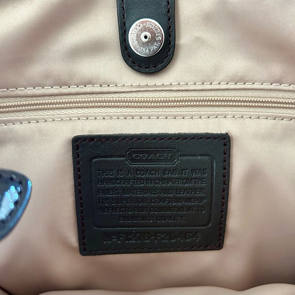 Authentic  Coach Ashley  Satchel  Patent  Leather  Bag  Espresso Mahogany Brown - Picture 5 of 10